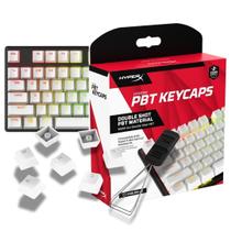 Keycaps HyperX PBT, conjunto completo de teclas, layout em inglês (EUA) - branco