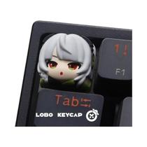 Keycaps Personalizados Lobo Zenless Zone Zero - Resina Artesanal para Teclado Mecânico