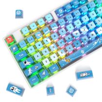 Keycaps Ussixchare 120 Teclas Perfil ASA PBT Pudding para MX
