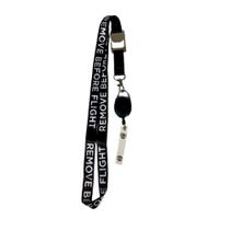 Keychain lanyard remove before flight (black)