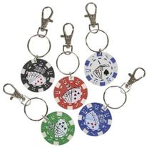 Keychain Poker Chip Rhode Island (KCPOKER), pacote com 12