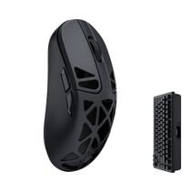 Keychron M3 Mini 4K Mouse Óptico Sem Fio Bluetooth 5.1/2.4 GHz/Com Fio, Ultra Leve 65g Programável Sensor PixArt 3395 com até 26.000 DPI/650 IPS para Windows Mac Linux - Preto Metálico