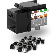 Keystone Jack Cat6 Slim Lysymixs, pacote com 25 RJ45 Punch Down Keystone Jack Cat6 Slim Lysymixs, pacote com 25 RJ45 Punch Down