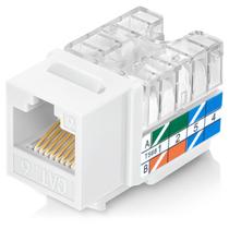 Keystone Jack Everest, ângulo de 90, Cat6, pacote com 50, branco