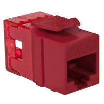 Keystone Jack ICC CAT6 Slim Profile 180 Punch Down RJ45 Red Keystone Jack ICC CAT6 Slim Profile 180 Punch Down RJ45 Red