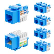 Keystone Jack, pacote com 10 unidades, Iwillink Cat6 RJ45, azul de 90 graus