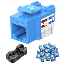 Keystone Jacks Cable Matters Cat6, 10 Gbps, pacote com 25 unidades, azul, listado pela UL