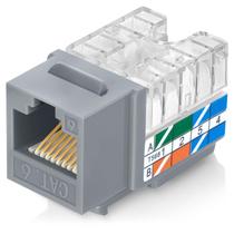 Keystone Jacks Everest, ângulo de 90, RJ45 Cat6, pacote com 20 unidades, cinza Keystone Jacks Everest, ângulo de 90, RJ45 Cat6, pacote com 20 unidades, cinza