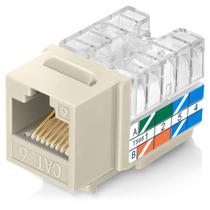 Keystone Jacks Everest, ângulo de 90, RJ45 Cat6, pacote com 20 unidades, marfim Keystone Jacks Everest, ângulo de 90, RJ45 Cat6, pacote com 20 unidades, marfim