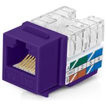Keystone Jacks Everest com ângulo de 90 RJ45 Cat6A roxo, pacote x10 Keystone Jacks Everest com ângulo de 90 RJ45 Cat6A roxo, pacote x10