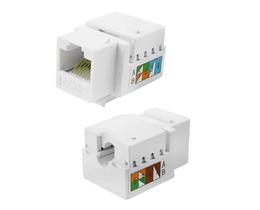 Keystone RJ45 Cat5e Branco Kit /C 2 peças