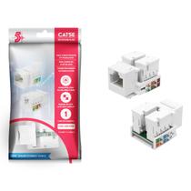 Keystone Rj45 Femea Branco Cat5E Gigabit Chip Sce Unidade Keystone Rj45 Femea Branco Cat5E Gigabit Chip Sce Unidade