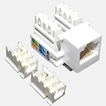 Keystone rj45 femea tipo idc cat. 5e branco