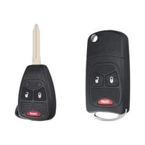 Keyyou remoto modificado dobrável chave flip escudo caso para chrysler jeep compass wrangler patriot