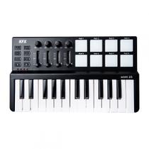 KFX Mini 25 RGB Teclado Controlador Midi USB 25 Teclas PADs Knobs