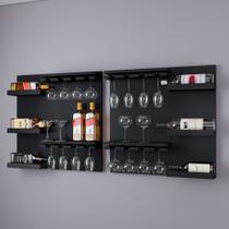 Ki 2 Adegas Paris Vinho Barzinho Grande Decoração Mdf Bebidas - LAGA DECOR