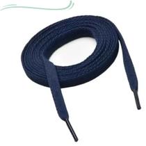 Ki 2 Par de Cadarço Azul Marinho Poliéster Achatado 120cm Top