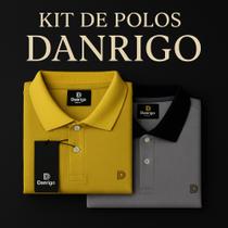 Ki de Camiseta Polo 100% Algodão Amarela e Lilas Ki de Camiseta Polo 100% Algodão Amarela e Lilas