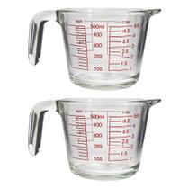 Ki De Jarras Medidoras Em Vidro Resistente Com 500ml Com 2 Unidades Ki De Jarras Medidoras Em Vidro Resistente Com 500ml Com 2 Unidades