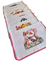 Ki Pano de Prato Estampado com Viés Revenda 10 peças Sortidas