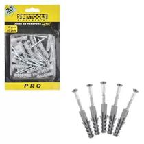 Ki Parafuso Com Bucha 6mm 20 Peças Ki Parafuso Com Bucha 6mm 20 Peças