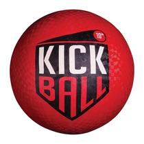 Kickball Franklin Sports Rubber de 10 polegadas vermelha para crianças e adultos