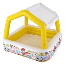 Kiddie Pool Intex Sun Shade de 1,5 m quadrado inflável de calibre 10 Kiddie Pool Intex Sun Shade de 1,5 m quadrado inflável de calibre 10