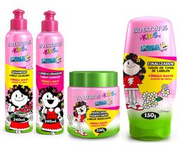Kids Bio Extratus Cacheados Shampoo Cond Máscara Finalizador