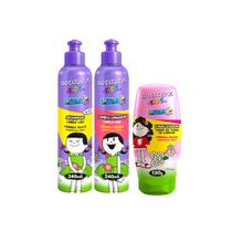 Kids Cabelos Lisos Shampoo + Condicionador e Finalizador Bio Extratus