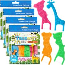 Kids Flossers Trueocity, pacote com 4 (200 ml no total), com sabor de chiclete
