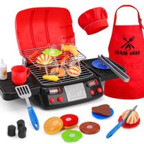 Kids Grill Playset Brinquedos de cozinha com avental, chapéu para cozinhar comida, luz de fumaça, ao ar livre, fingir, acessórios, churrasco, acampamento, churrasco, brinquedo para meninos, 2, 3, 4, 5 anos, presente de aniversário de 4 a 8 anos, dia dos namorados Kids Grill Playset Brinquedos de cozinha com avental, chapéu para cozinhar comida, luz de fumaça, ao ar livre, fingir, acessórios, churrasco, acampamento, churrasco, brinquedo para meninos, 2, 3, 4, 5 anos, presente de aniversário de 4 a 8 anos, dia dos namorados