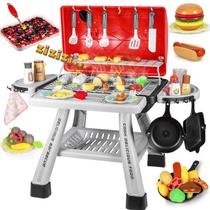 Kids Kitchen Playset Toy Grill BBQ pickuparts 2025 com fumaça Kids Kitchen Playset Toy Grill BBQ pickuparts 2025 com fumaça