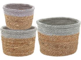 Kigali cesta fibra natural 3pç