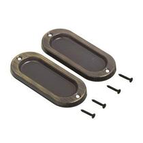 KIit 2 Puxadores Concha De Sobrepor Para Porta Ou Janela De Correr - Latão Antique