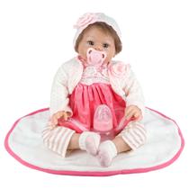 Kikita Boneca Bebê Reborn Brinquedo Com Enxoval Completo Colecionável Realista