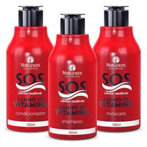 Kim Home Care SOS Vitamina 3x300ml Natureza Cosméticos Kim Home Care SOS Vitamina 3x300ml Natureza Cosméticos