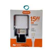 Kimaster kit carregador 15w + cabo type c