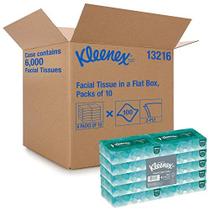 Kimberly-Clark Kleenex 13216 Tecido facial, 2" Altura x 4,75" Largura x 8,875" Comprimento, Branco (60 caixas de 100 tecidos) (total de 6000 tecidos)"