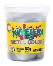 Kimeleka Geleca Slime Metal Colors Art Kids Acrilex - Prata