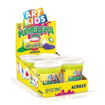 Kimeleka Slime Art Kids 180g - Amarelo Limão 504 - 6 Unidades - Acrilex