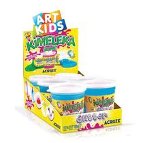 Kimeleka Slime Art Kids com glitter 180g Azul 204 com 6 unidades - Acrilex