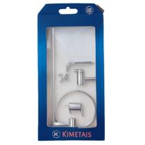 Kimetais 2095 kit acessorios p/banheiro delicatta c/5 pcs