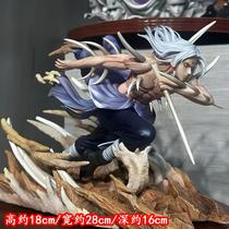 Kimimaro Anime Naruto Action Figure Battle Form Desktop Ornament Modelo Brinquedo Para Crianças