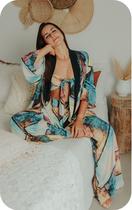 Kimono Abstrato Rose Kimono Abstrato Rose
