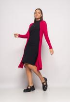 Kimono Alongado Manga Longa Canelado Rosa Salvatore Fashion Kimono Alongado Manga Longa Canelado Rosa Salvatore Fashion