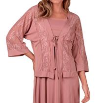 Kimono Amamentação Maví AM-KM624 Com Renda Kimono Amamentação Maví AM-KM624 Com Renda