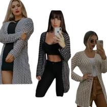 Kimono Cardigan Feminino Casaquinho Moda Tricot Kimono Cardigan Feminino Casaquinho Moda Tricot
