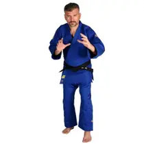 Kimono de Judo MKS CBJ Oficial Jisseki Azul Gold Line (Profissional) Kimono de Judo MKS CBJ Oficial Jisseki Azul Gold Line (Profissional)