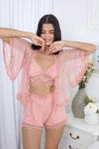 Kimono de tule poá encanto