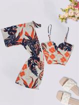 Kimono e Cropped Plus Size Feminino Estampado 0435 - Bellucy Modas